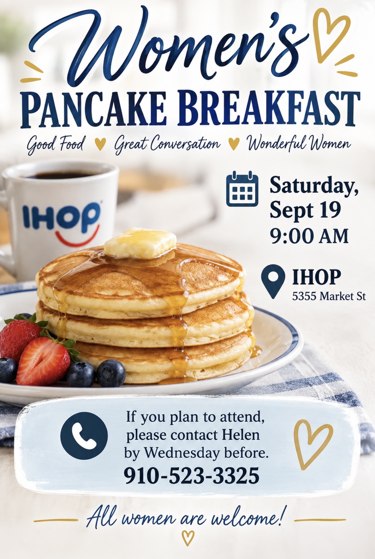 Women's Pancake Breakfast flyer